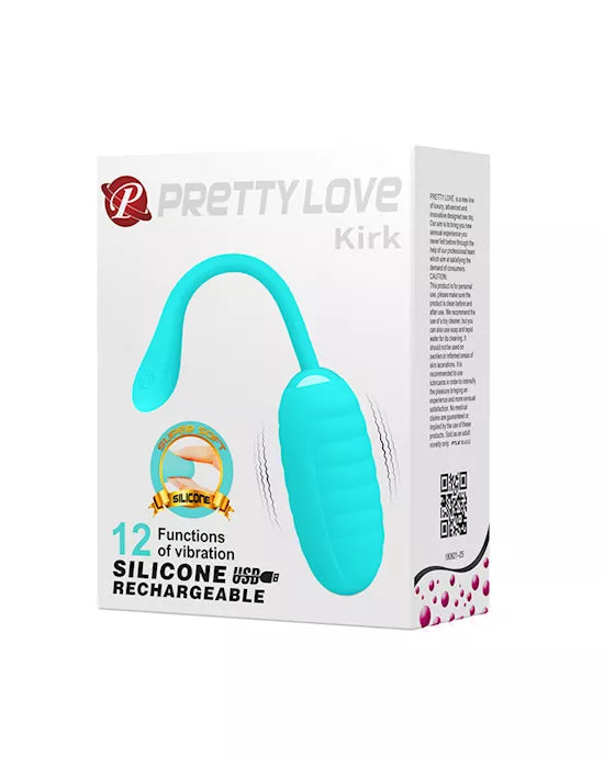 Pretty Love Kirk Liquid Silicone Remote Egg Vibrator Blue - Just for you desires