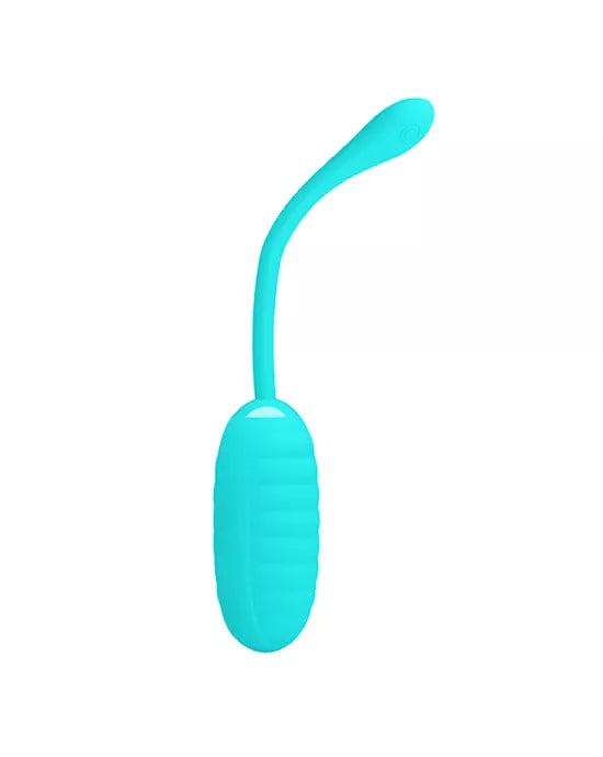 Pretty Love Kirk Liquid Silicone Remote Egg Vibrator Blue - Just for you desires