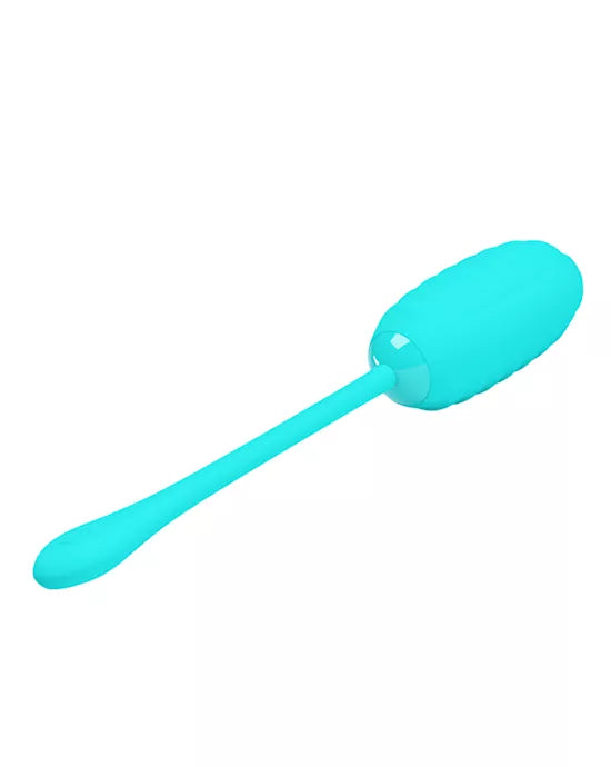 Pretty Love Kirk Liquid Silicone Remote Egg Vibrator Blue - Just for you desires