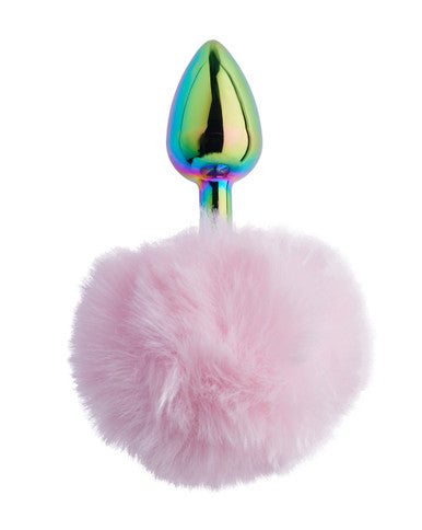 252305 - Kinki Rainbow Rabbit Tail Plug - 5.9 Inch - Just for you desires