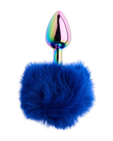 252309 - Kinki Rainbow Rabbit Tail Plug - 5.9 Inch - Just for you desires