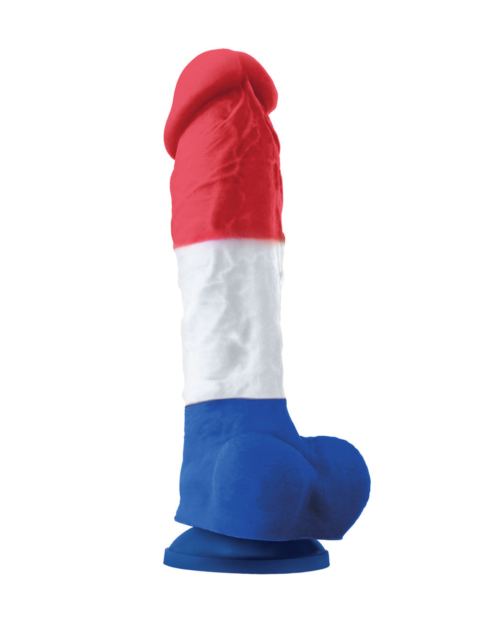 263756 - Colours Pleasures Tri-Colour Dildo - 8.9 Inch