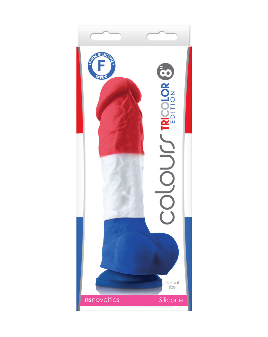 263756 - Colours Pleasures Tri-Colour Dildo - 8.9 Inch