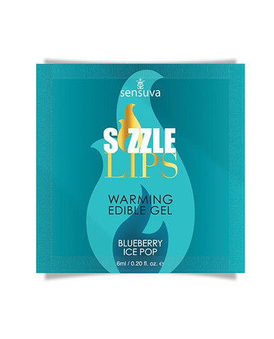 266001 - Sizzle Lips Blueberry Ice Pop Warming Gel - Single Use Packet - Just for you desires