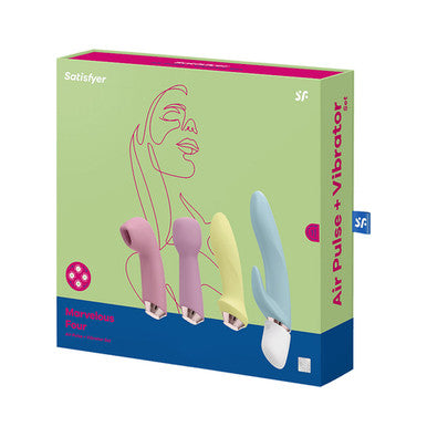 267665 - Satisfyer Marvelous Four - Interchangeable Head Vibrator - Just for you desires