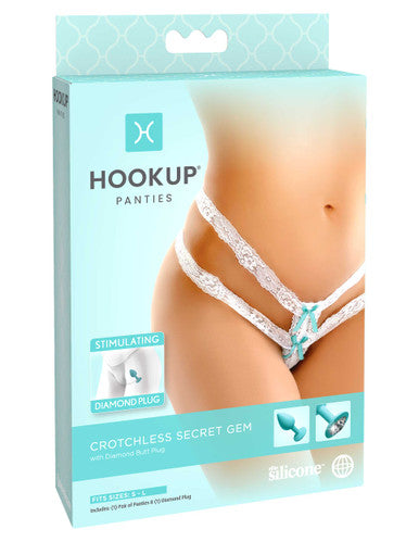 267686 - Hookup Panties Crotchless Secret Gem - O/S - Just for you desires