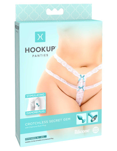 267687 - Hookup Panties Crotchless Secret Gem - Os/Xl - Just for you desires