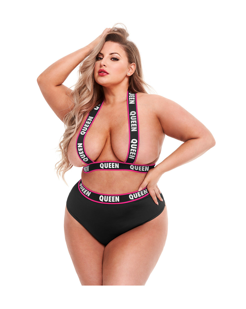 2PC BEE LOGO ELASTIC BOOTY SHORT - Just for you desires