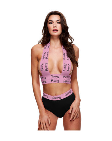 268798 - Princess Logo Strap Bra And Panty Set - Just for you desires