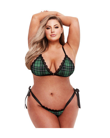 268834 - Schoolgirl Plaid Bra And Thong Set - Just for you desires