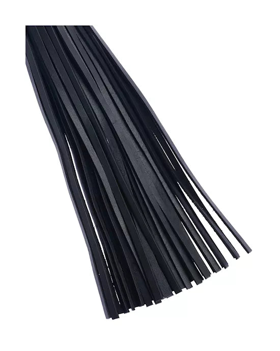 Bound X Leather Flogger with Snake Print Handle - Just for you desires