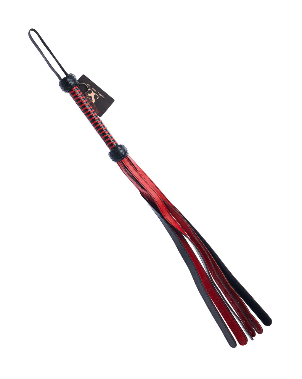 Bound X Leather Flogger with Spikes - Just for you desires