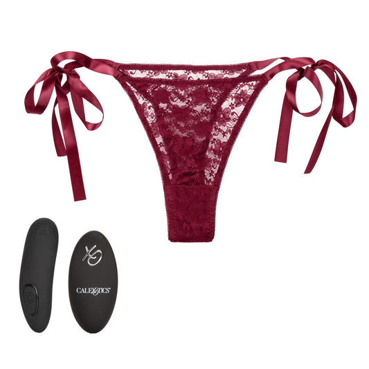 REMOTE CNTRL LACE THONG SET-BG