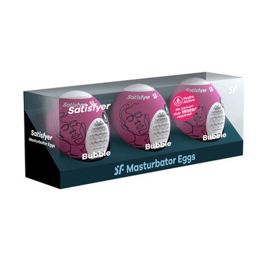 269767 - Satisfyer Masturbator Eggs - Set Of 3 - Bubble - Just for you desires