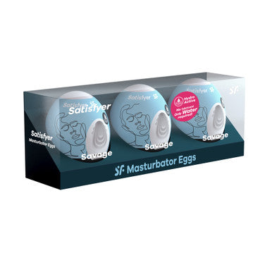 269769 - Satisfyer Masturbator Eggs - Set Of 3 - Savage - Just for you desires