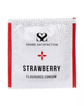 Share Satisfaction Strawberry Flavoured Condom - Single - Just for you desires