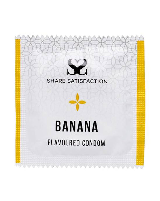 269821 - Share Satisfaction Banana Flavoured Condom Single - Just for you desires