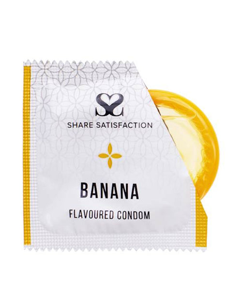 269821 - Share Satisfaction Banana Flavoured Condom Single - Just for you desires