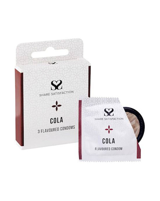 269828 - Share Satisfaction Cola Flavoured Condoms 3 Pack - Just for you desires