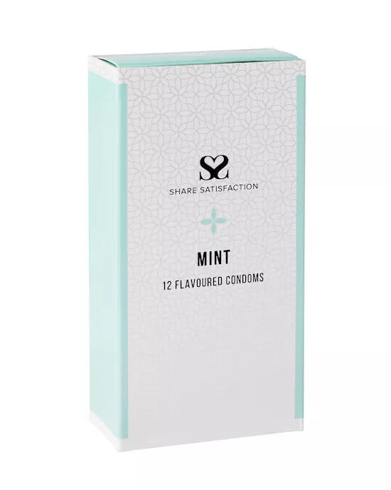Share Satisfaction Mint Flavoured Condoms - 12pack - Just for you desires