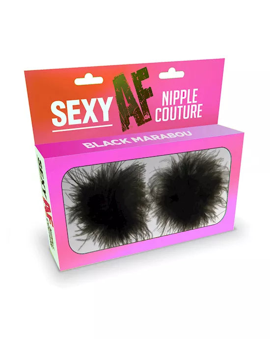 Sexy Af Nipple Black Marabou - Just for you desires