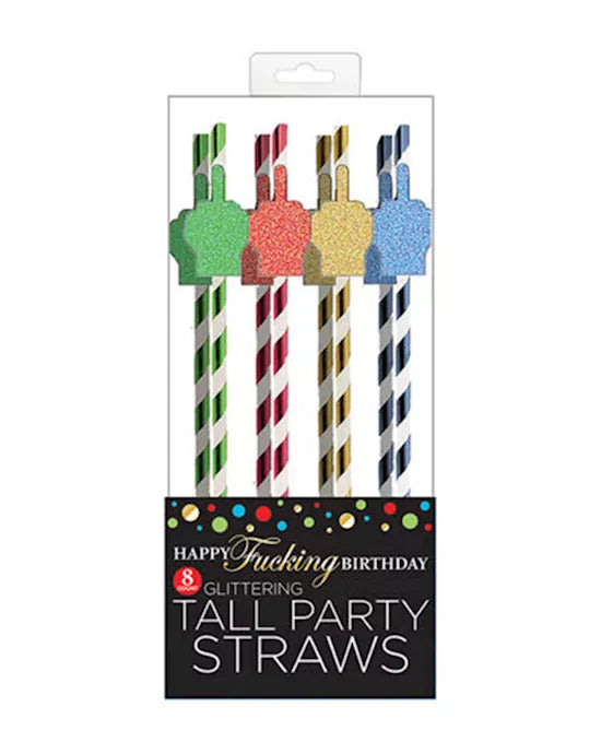 Happy Fucking Birthday Tall Party Straws - Just for you desires