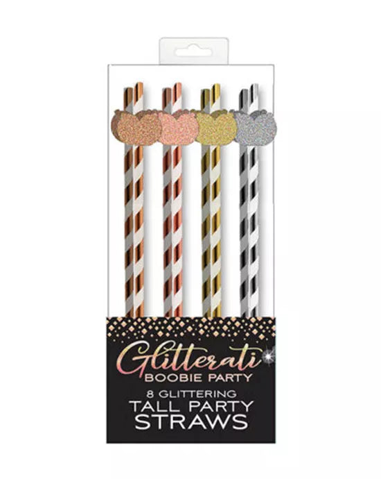 Glitterati Boobie Tall Party Straws - Just for you desires