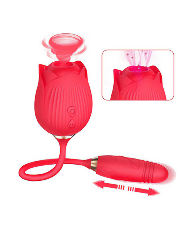 271757 - Amore Rose Sucker and Thrusting Vibrator - Just for you desires