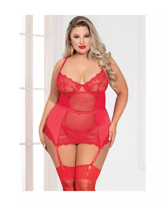 Mesh Teddy Peek-a-Bow - Just for you desires