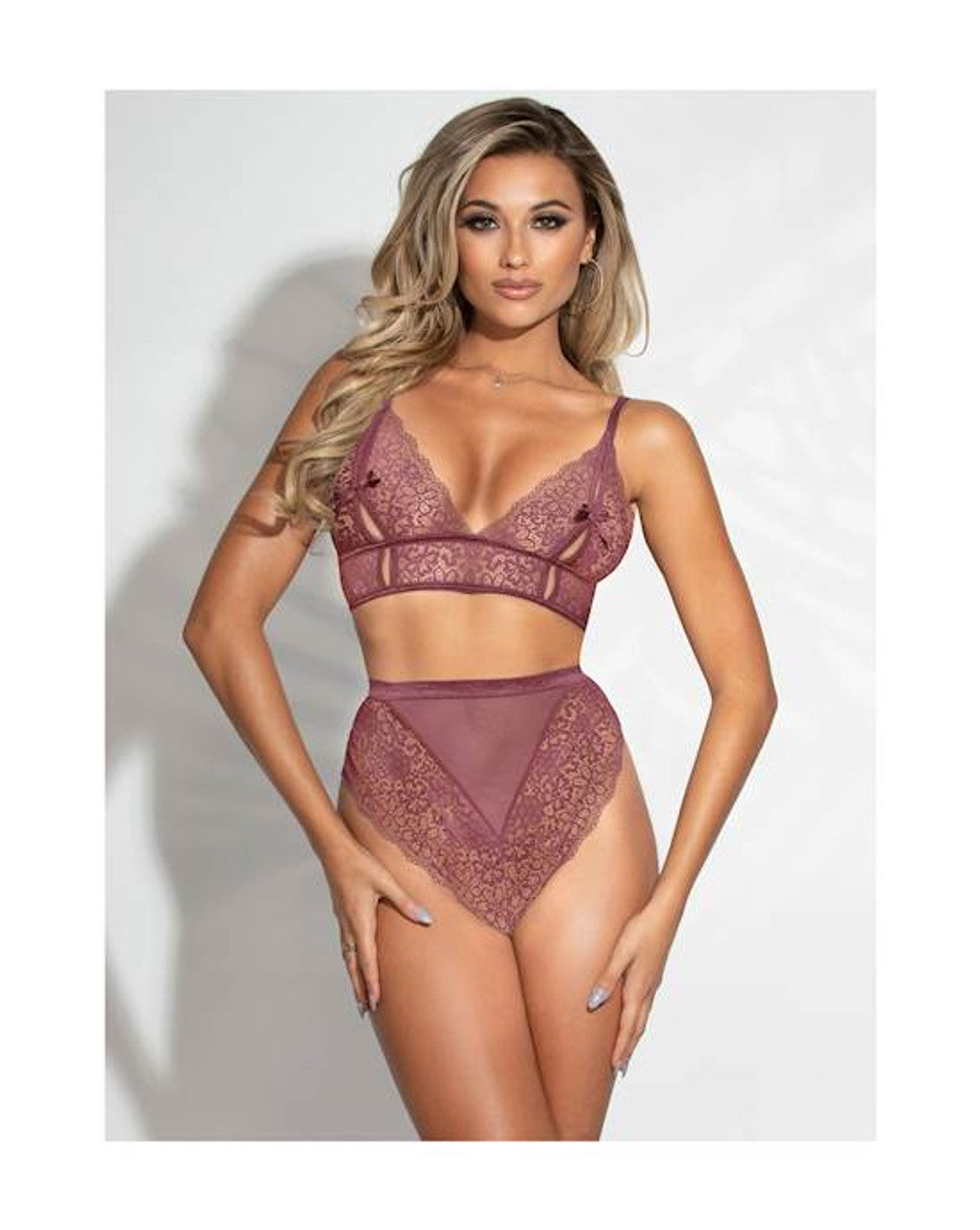 2-Piece Bralette Set Midnight Kiss - Just for you desires