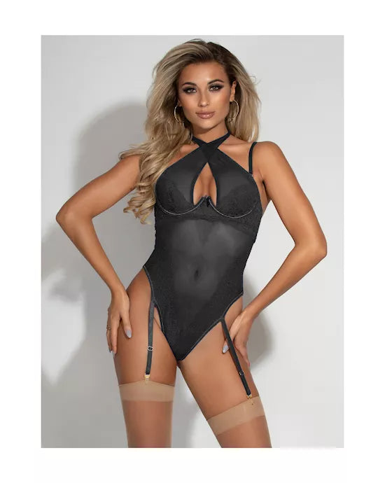 Lace and Mesh Teddy Drama Queen - Just for you desires