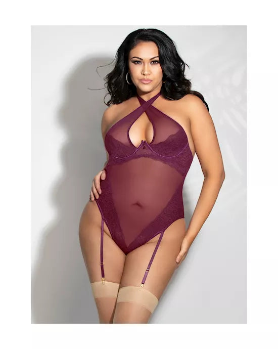 Lace and Mesh Teddy Drama Queen - Just for you desires