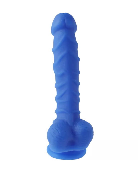 Nood Colours Dual Density Liquid Silicone Dildo with Balls - Just for you desires