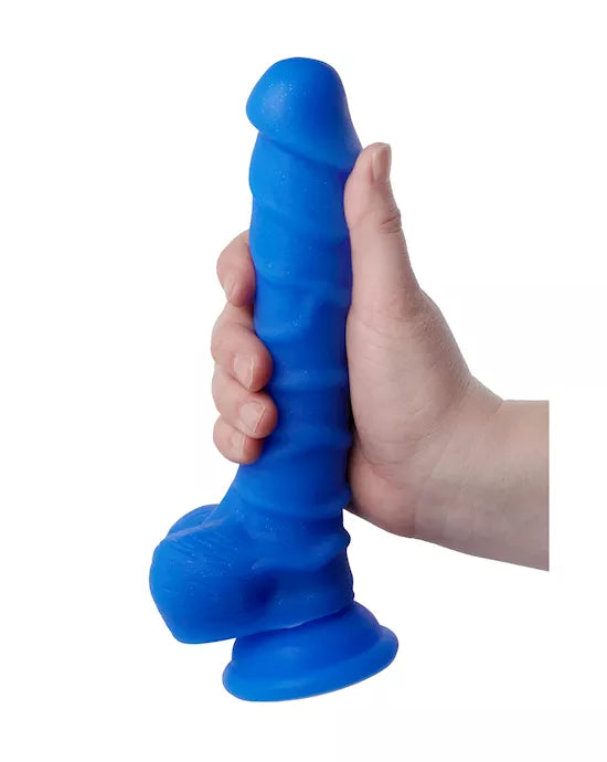 Nood Colours Dual Density Liquid Silicone Dildo with Balls - Just for you desires