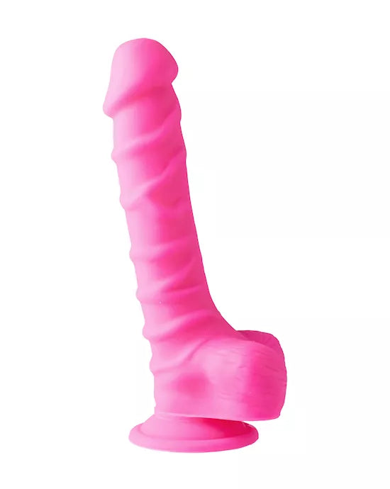 Nood Colours Dual Density Liquid Silicone Dildo with Balls - Just for you desires