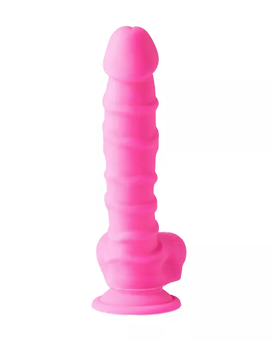 Nood Colours Dual Density Liquid Silicone Dildo with Balls - Just for you desires
