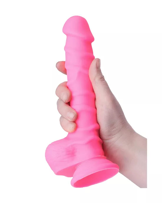 Nood Colours Dual Density Liquid Silicone Dildo with Balls - Just for you desires