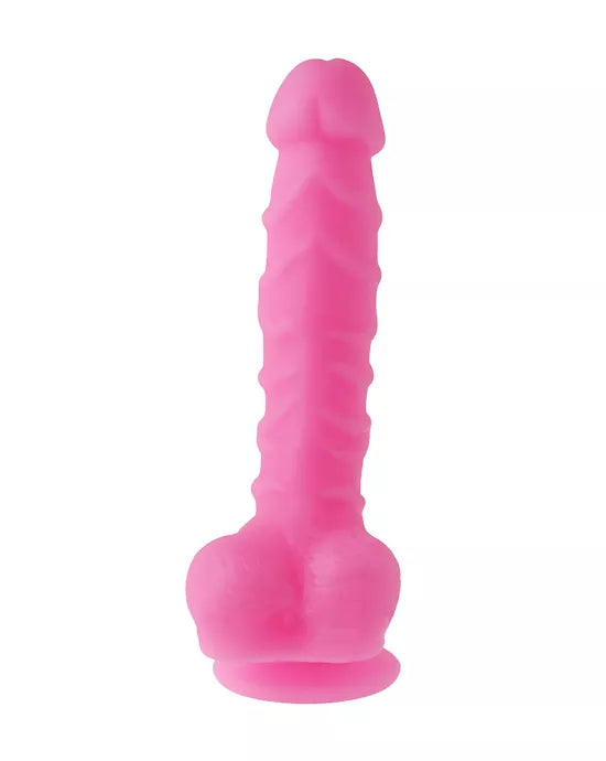 Nood Colours Dual Density Liquid Silicone Dildo with Balls - Just for you desires