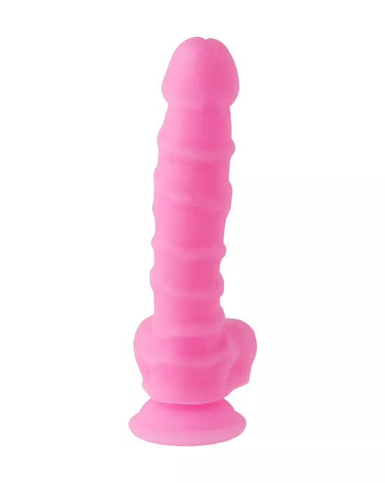 Nood Colours Dual Density Liquid Silicone Dildo with Balls - Just for you desires