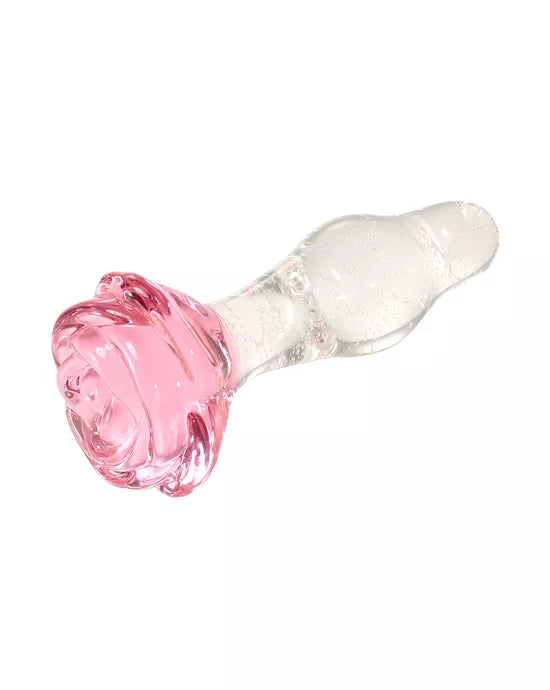 Lucent Glow in the Dark Rose Butt Plug - Just for you desires