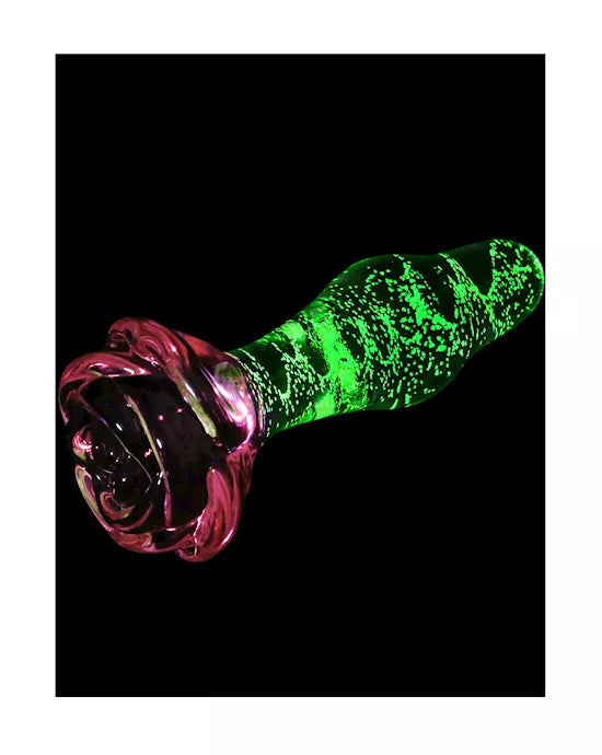 Lucent Glow in the Dark Rose Butt Plug - Just for you desires