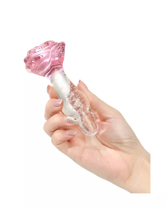 Lucent Glow in the Dark Rose Butt Plug - Just for you desires