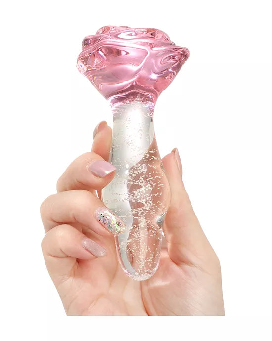 Lucent Glow in the Dark Rose Butt Plug - Just for you desires