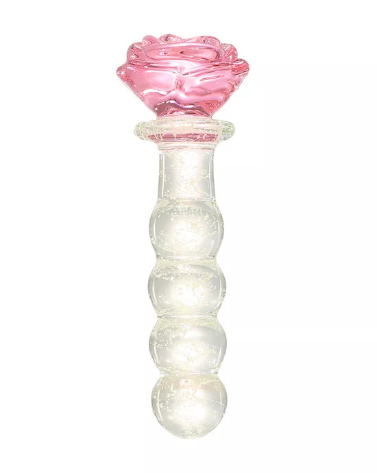 Lucent Glow in the Dark Beaded Rose Butt Plug - Just for you desires