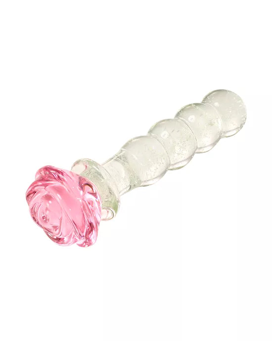Lucent Glow in the Dark Beaded Rose Butt Plug - Just for you desires