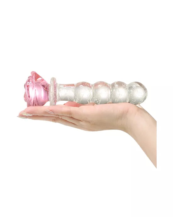 Lucent Glow in the Dark Beaded Rose Butt Plug - Just for you desires