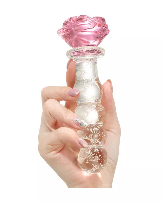 Lucent Glow in the Dark Beaded Rose Butt Plug - Just for you desires