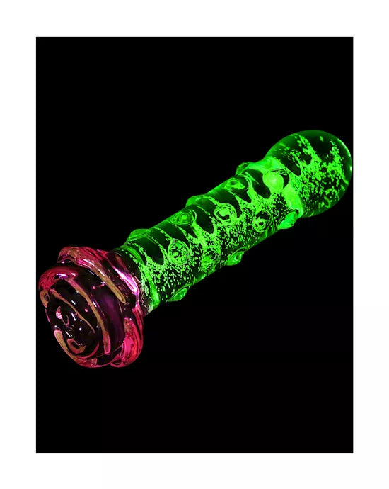 Lucent Glow in the Dark Rose Butt Plug - Just for you desires