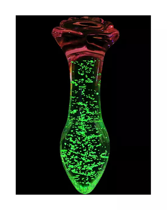 Lucent Glow in the Dark Rose Butt Plug - Just for you desires
