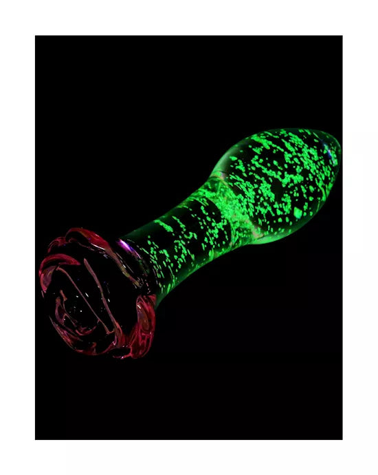 Lucent Glow in the Dark Rose Butt Plug - Just for you desires